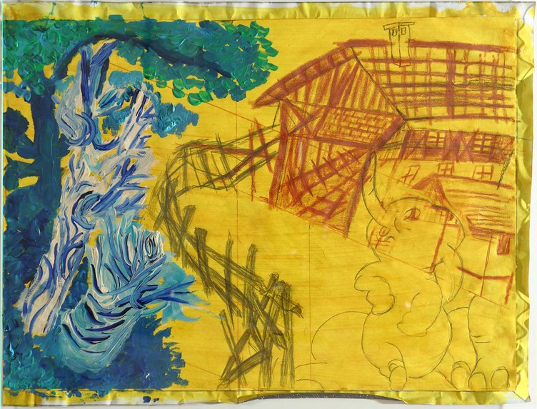 Casa con albero ed elefantino_001